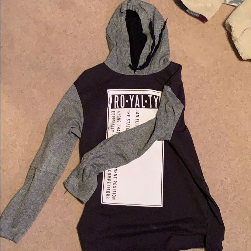 Black and grey royalty hoodie